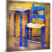 Traditional Greece Details -Painting Style Series-Maugli-l-Mounted Premium Giclee Print