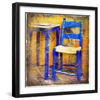 Traditional Greece Details -Painting Style Series-Maugli-l-Framed Art Print