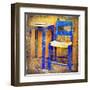 Traditional Greece Details -Painting Style Series-Maugli-l-Framed Art Print