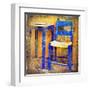 Traditional Greece Details -Painting Style Series-Maugli-l-Framed Art Print