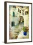 Traditional Greece -Pictorial Streets, Artistic Picture-Maugli-l-Framed Photographic Print