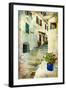 Traditional Greece -Pictorial Streets, Artistic Picture-Maugli-l-Framed Photographic Print