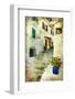 Traditional Greece -Pictorial Streets, Artistic Picture-Maugli-l-Framed Photographic Print