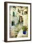 Traditional Greece -Pictorial Streets, Artistic Picture-Maugli-l-Framed Photographic Print