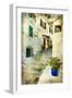 Traditional Greece -Pictorial Streets, Artistic Picture-Maugli-l-Framed Photographic Print