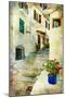 Traditional Greece -Pictorial Streets, Artistic Picture-Maugli-l-Mounted Photographic Print