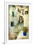 Traditional Greece -Pictorial Streets, Artistic Picture-Maugli-l-Framed Photographic Print