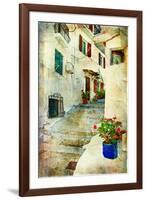 Traditional Greece -Pictorial Streets, Artistic Picture-Maugli-l-Framed Photographic Print