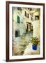Traditional Greece -Pictorial Streets, Artistic Picture-Maugli-l-Framed Photographic Print