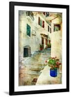 Traditional Greece -Pictorial Streets, Artistic Picture-Maugli-l-Framed Photographic Print