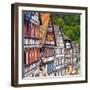 Traditional Half Timbered Buildings in Schiltach's Picturesque Medieval Altstad, Baden-Wurttemberg-Doug Pearson-Framed Photographic Print