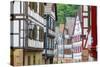 Traditional Half Timbered Buildings in Schiltach's Picturesque Medieval Altstad, Baden-Wurttemberg-Doug Pearson-Stretched Canvas