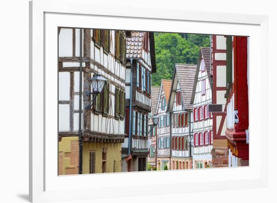 Traditional Half Timbered Buildings in Schiltach's Picturesque Medieval Altstad, Baden-Wurttemberg-Doug Pearson-Framed Photographic Print