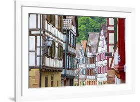 Traditional Half Timbered Buildings in Schiltach's Picturesque Medieval Altstad, Baden-Wurttemberg-Doug Pearson-Framed Photographic Print