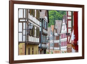 Traditional Half Timbered Buildings in Schiltach's Picturesque Medieval Altstad, Baden-Wurttemberg-Doug Pearson-Framed Photographic Print