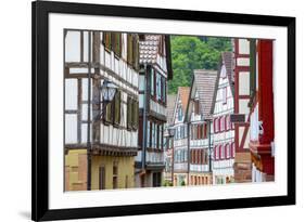 Traditional Half Timbered Buildings in Schiltach's Picturesque Medieval Altstad, Baden-Wurttemberg-Doug Pearson-Framed Photographic Print