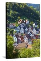 Traditional Half Timbered Buildings in Schiltach's Picturesque Medieval Altstad, Baden-Wurttemberg-Doug Pearson-Stretched Canvas