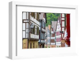 Traditional Half Timbered Buildings in Schiltach's Picturesque Medieval Altstad, Baden-Wurttemberg-Doug Pearson-Framed Photographic Print