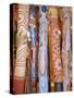 Traditional Hand Painted Colourful Didgeridoos, Australia-Dominic Webster-Stretched Canvas