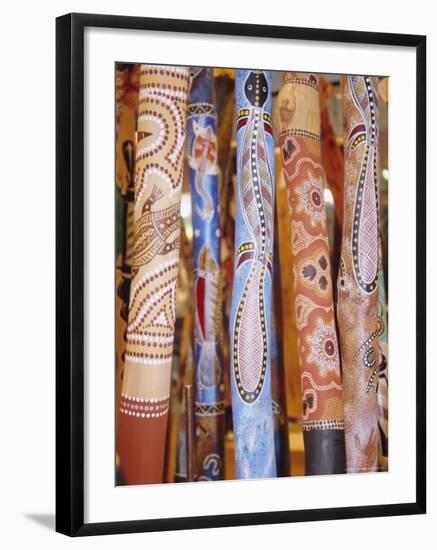 Traditional Hand Painted Colourful Didgeridoos, Australia-Dominic Webster-Framed Photographic Print