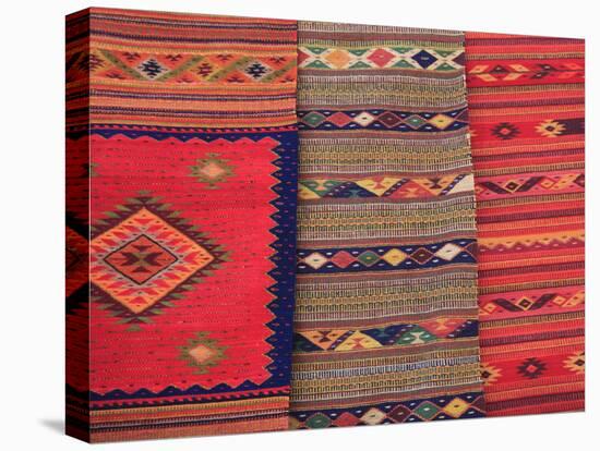 Traditional Hand Woven Rugs, Oaxaca City, Oaxaca, Mexico, North America-Wendy Connett-Stretched Canvas