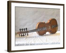 Traditional Hardanger Fiddle with Mother-of-Pearl Inlay, Rosing, Norway-Russell Young-Framed Photographic Print