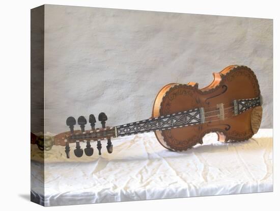 Traditional Hardanger Fiddle with Mother-of-Pearl Inlay, Rosing, Norway-Russell Young-Stretched Canvas