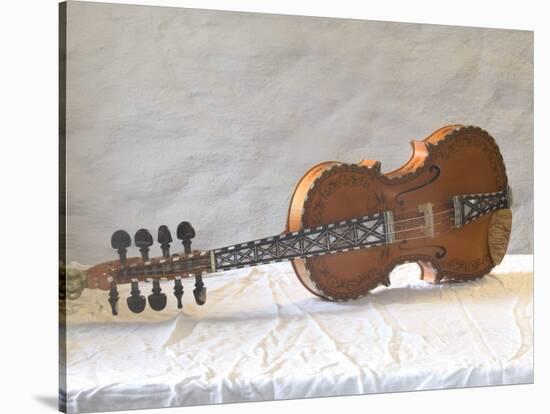 Traditional Hardanger Fiddle with Mother-of-Pearl Inlay, Rosing, Norway-Russell Young-Stretched Canvas