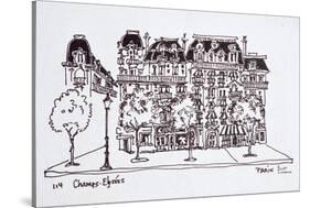 Traditional Haussmann architecture along the Champs Elysees, Paris, France-Richard Lawrence-Stretched Canvas