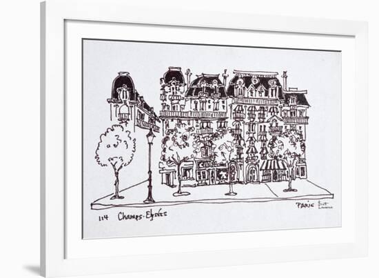 Traditional Haussmann architecture along the Champs Elysees, Paris, France-Richard Lawrence-Framed Photographic Print