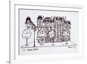 Traditional Haussmann architecture along the Champs Elysees, Paris, France-Richard Lawrence-Framed Photographic Print