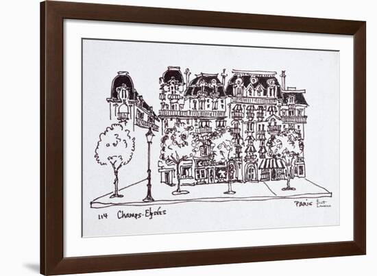 Traditional Haussmann architecture along the Champs Elysees, Paris, France-Richard Lawrence-Framed Photographic Print