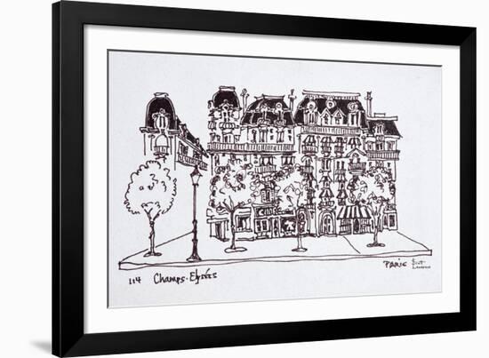 Traditional Haussmann architecture along the Champs Elysees, Paris, France-Richard Lawrence-Framed Photographic Print