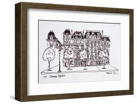 Traditional Haussmann architecture along the Champs Elysees, Paris, France-Richard Lawrence-Framed Photographic Print