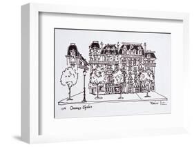 Traditional Haussmann architecture along the Champs Elysees, Paris, France-Richard Lawrence-Framed Photographic Print