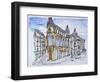 Traditional Haussmann style buildings on Rue Reaumur, Paris, France-Richard Lawrence-Framed Photographic Print