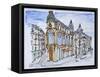Traditional Haussmann style buildings on Rue Reaumur, Paris, France-Richard Lawrence-Framed Stretched Canvas