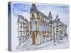 Traditional Haussmann style buildings on Rue Reaumur, Paris, France-Richard Lawrence-Stretched Canvas