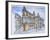 Traditional Haussmann style buildings on Rue Reaumur, Paris, France-Richard Lawrence-Framed Photographic Print