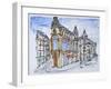 Traditional Haussmann style buildings on Rue Reaumur, Paris, France-Richard Lawrence-Framed Photographic Print