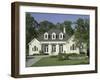 Traditional Home with Landscaping-null-Framed Photographic Print