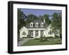 Traditional Home with Landscaping-null-Framed Photographic Print