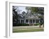 Traditional Home with White Picket Fence-null-Framed Photographic Print