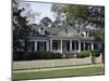 Traditional Home with White Picket Fence-null-Mounted Photographic Print