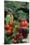 Traditional Homemade Pickles, Tomatoes, and Fruit Jam-null-Mounted Photographic Print