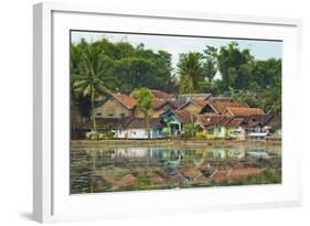 Traditional Homes and Situ Cangkuang Lake at This Village known for its Hindu Temple-Rob-Framed Photographic Print