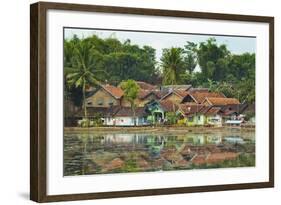 Traditional Homes and Situ Cangkuang Lake at This Village known for its Hindu Temple-Rob-Framed Photographic Print