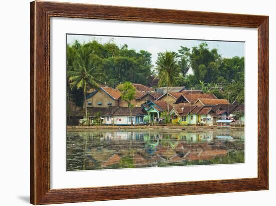 Traditional Homes and Situ Cangkuang Lake at This Village known for its Hindu Temple-Rob-Framed Photographic Print