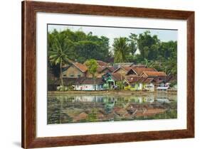 Traditional Homes and Situ Cangkuang Lake at This Village known for its Hindu Temple-Rob-Framed Photographic Print