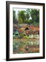 Traditional Homes and Situ Cangkuang Lake at This Village known for its Hindu Temple-Rob-Framed Photographic Print